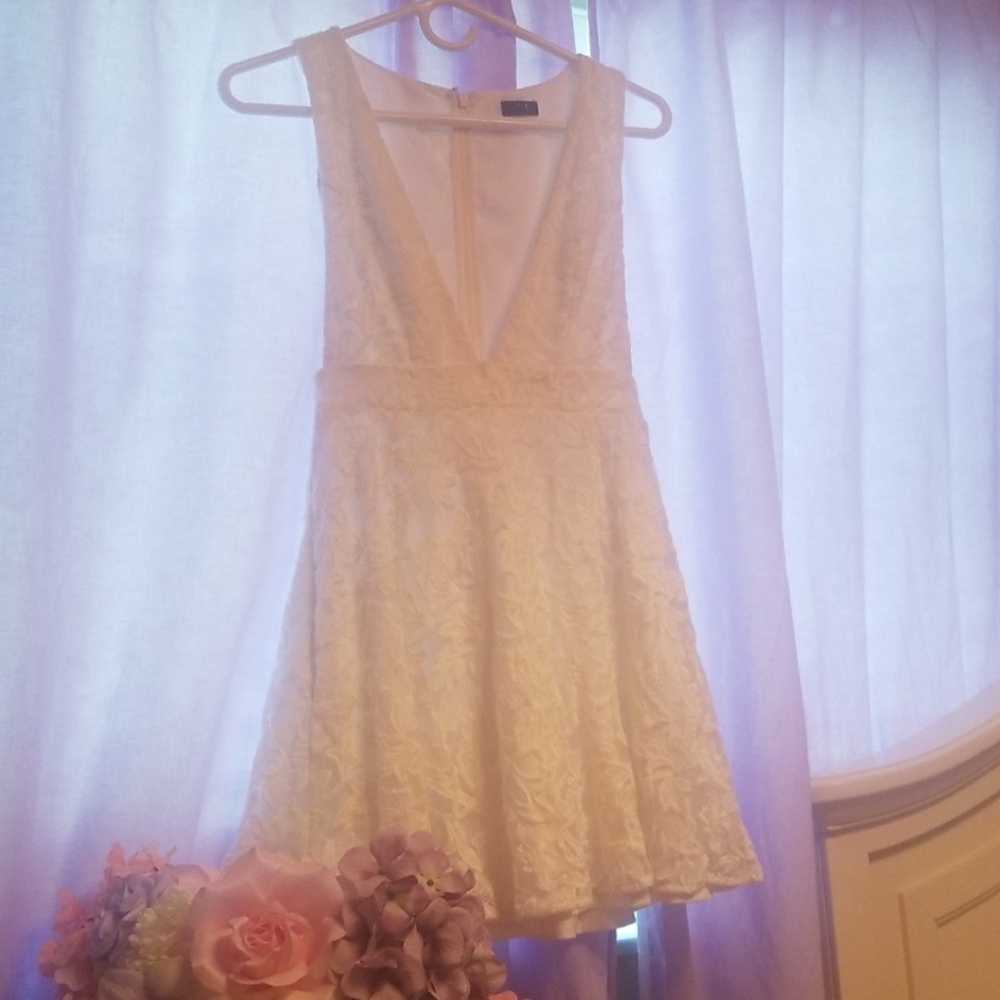 NBD white lace dress